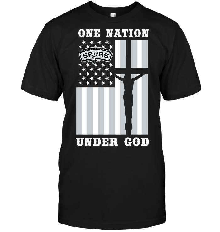 San Antonio Spurs "one Nation Under God" Patriotic T-Shirt San Antonio Spurs "one Nation Under God" Patriotic T-Shirt